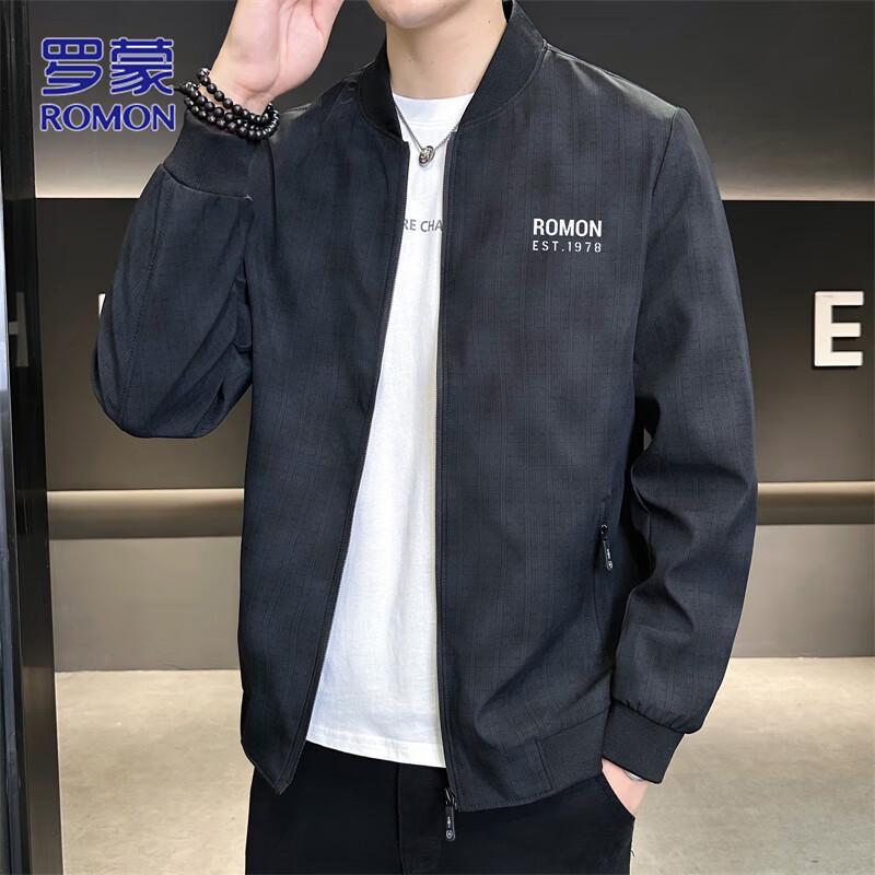 ROMON Men's Business Casual Baseball Jacket