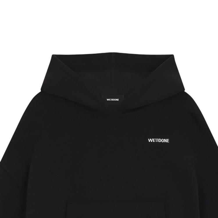 WE11DONE cotton hoodie WD-TH0-25-841-U-BK