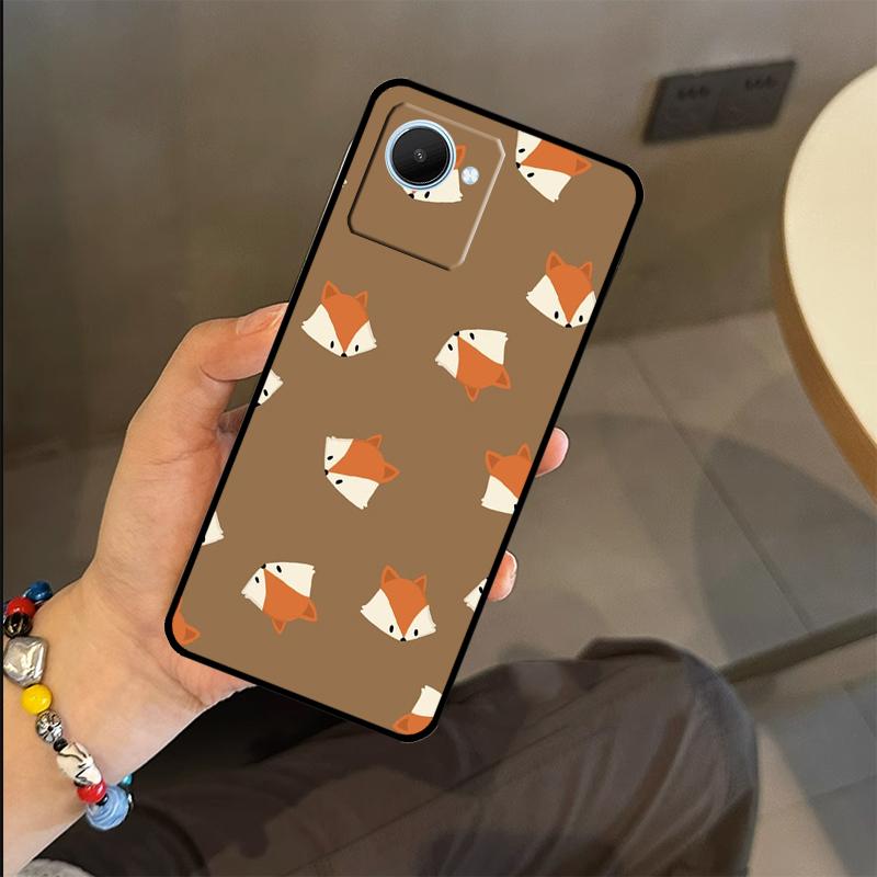 Cartoon Foxes Animal Case For Realme C63 C61 C55 C51 C53 C25 C65 C67 C71 C75 GT6 GT7 Pro 11 12 13 14 15 Pro Plus