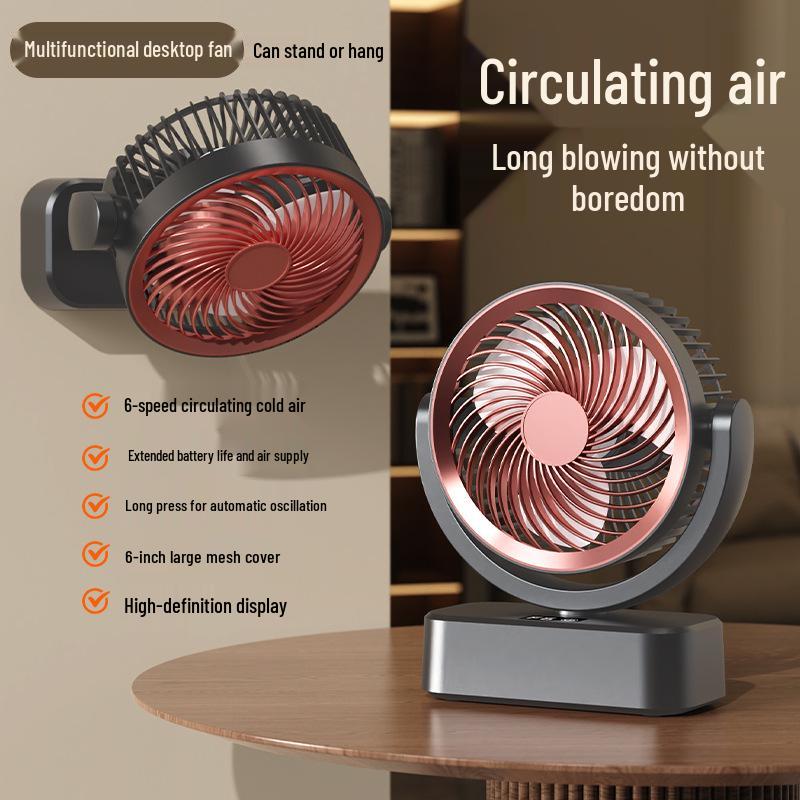 High-Power Rechargeable USB Desktop Fan for Dorms and Offices