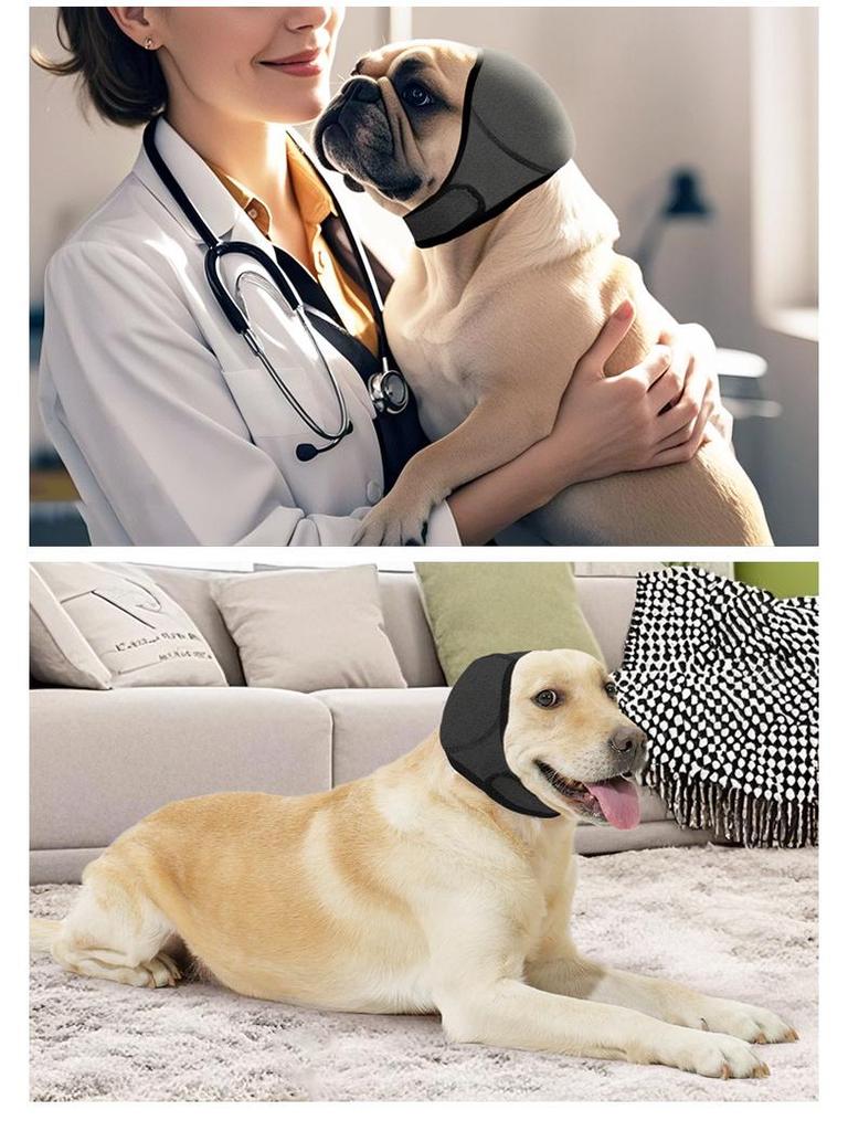 2025 Cross-Border Dog Calming Hood: Anti-Startle, Anti-Thunder, Waterproof Ear Covers for Summer Swimming.