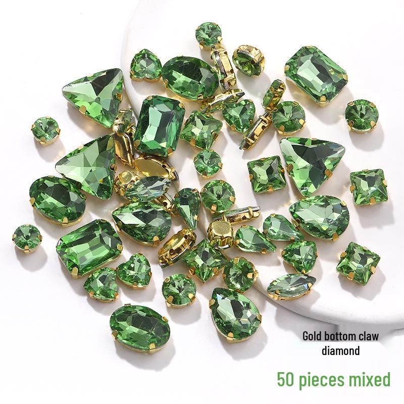 Ručně šité smíšené drápkové křišťálové skleněné kamínky pro svatební šaty a doplňky k náramkům