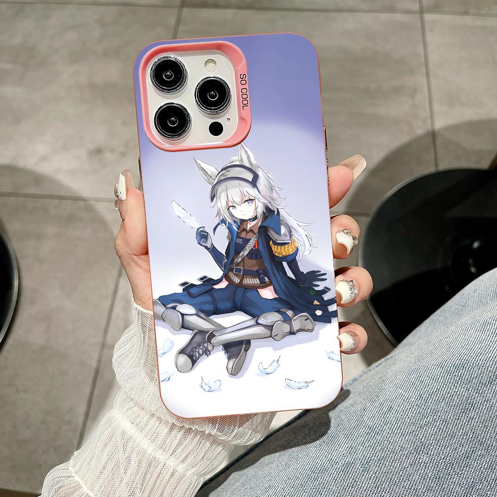

Arknights Grani Pink Translucent Mobile Phone Case for iPhone 17 16 15 14 13 12 11 X XR XS Air Pro Max Plus Colorful Cover iPhone 16e