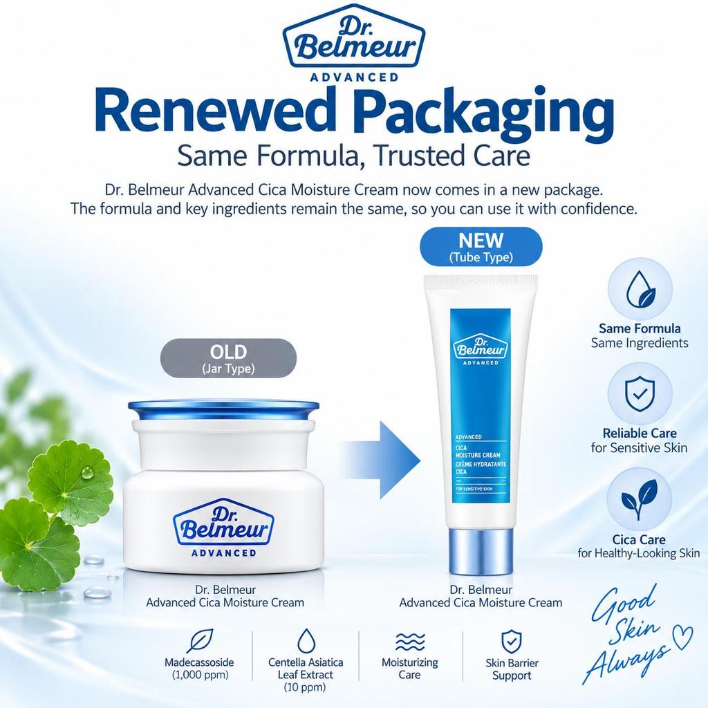 Dr. Belmeur Advanced Cica Moisture Cream, 50ml, tube type