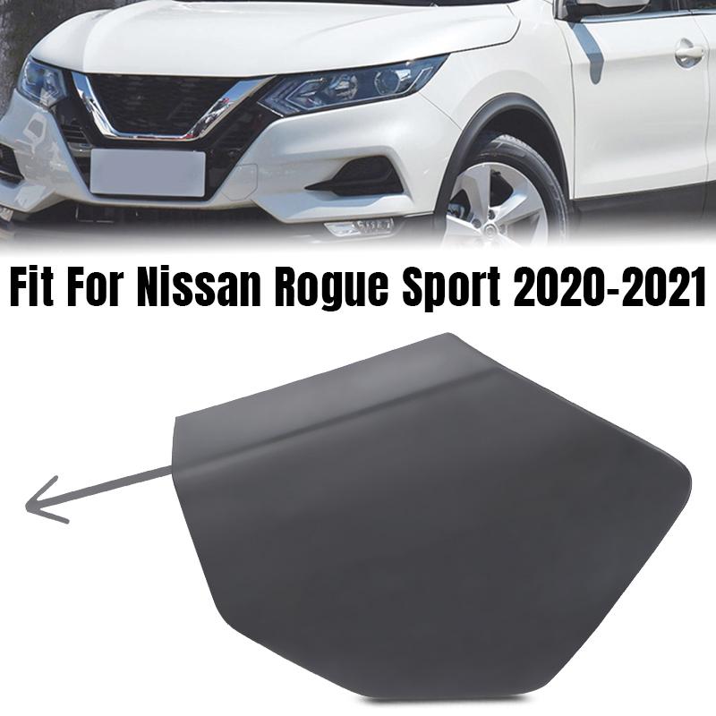 Front Bumper Tow Eye Bracket Hook Cover Cap For Nissan Rogue Sport     Tow Hook Cover Car Accessories Black 1pc