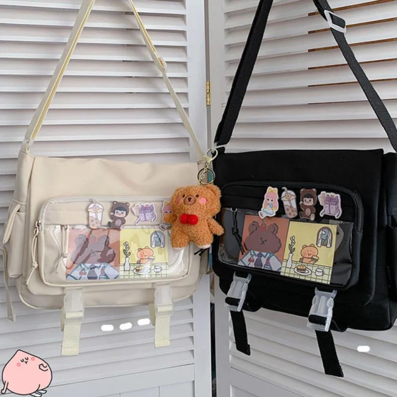 Wasserdichte Canvas Umhängetasche Damen Herren Handtaschen Schultasche Student Umhängetasche Mode Große Kapazität Umhängetasche Schulranzen