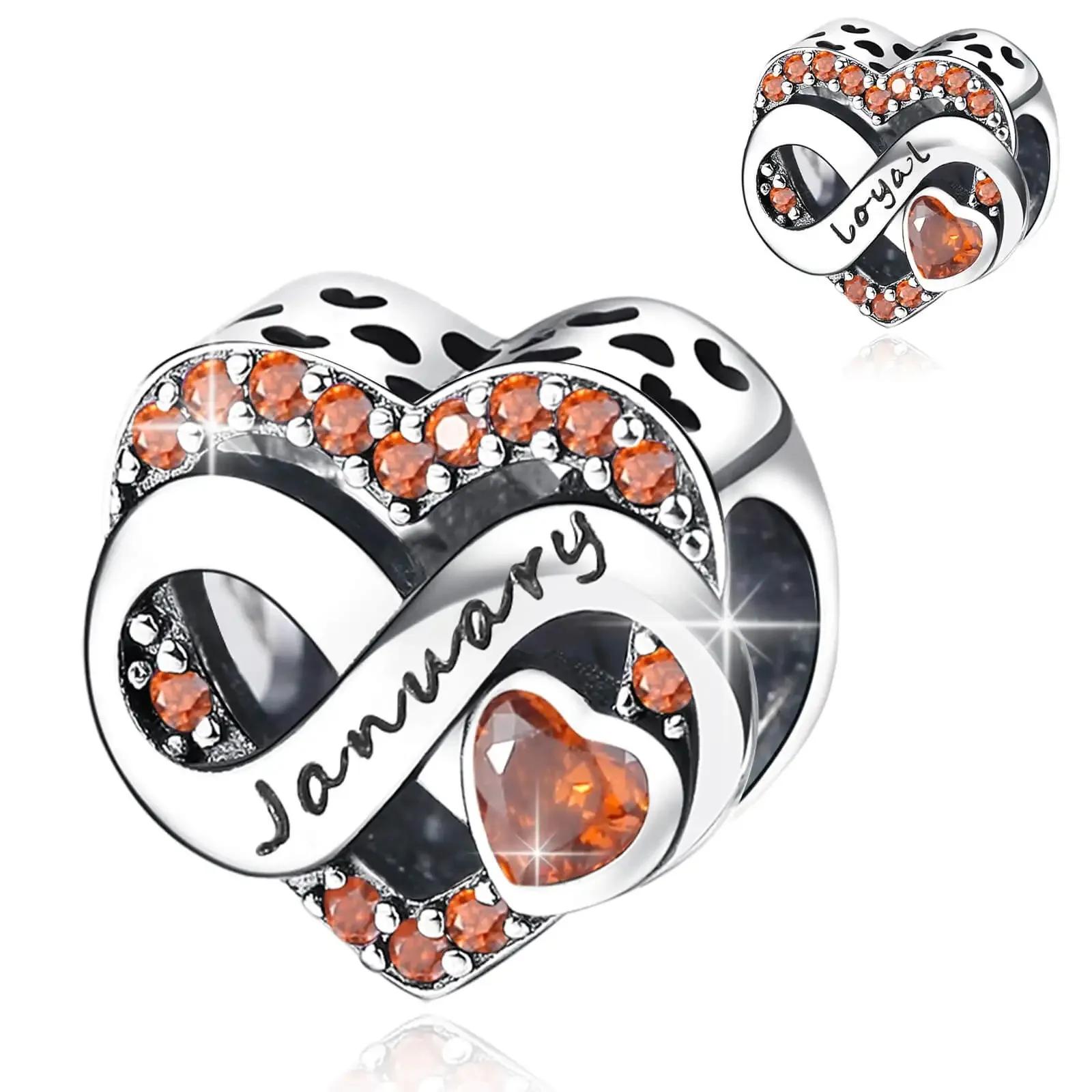 

Copper Metal 1-12 Month Love Series Birthday Charm Bead Components Bead Components Compatible With Authentic Original Bracele Designed For Women Do