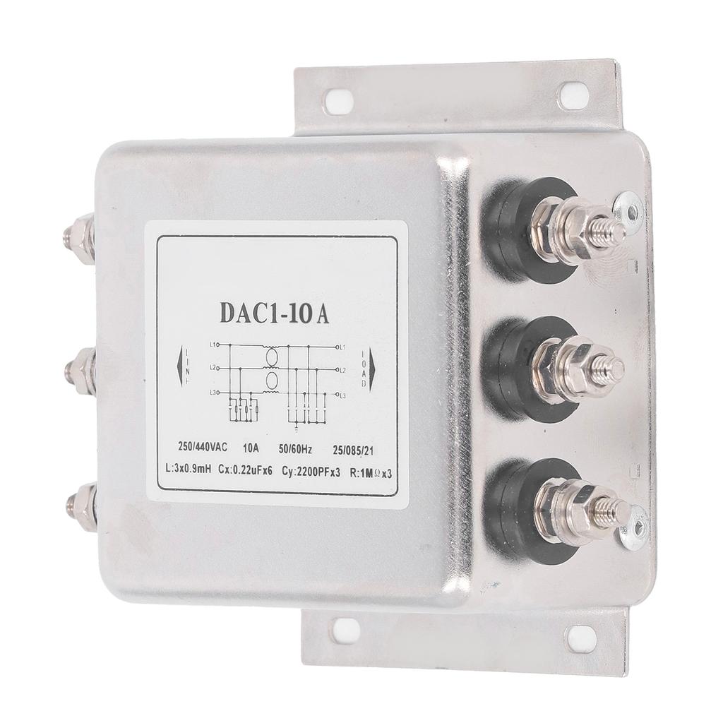 EMI Filter Anti Interference Noise Reduction 3 Phase 3 Wire Power Supply EMI Filter AC250V 440V