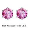 D Color VVS1 Moissanite Stud Earrings For Women 925 Sterling Silver Platinum Finish 2 GRA Certificates Moissanita Pass Diamond Tester