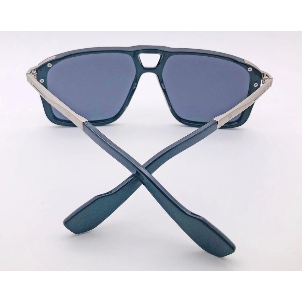 RSINC Unisex Designer Sonnenbrille UV-Schutz Vintage Quadratisch Schwarz Silber KH-2308 B0DKTJ79HN