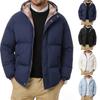 Men's Plus Size Hooded Plaid Patchwork Cotton Winter Coat