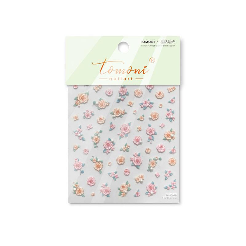 

Яркие хрустальные цветочные наклейки для дизайна ногтей, самодельные креативные декоративные наклейки to4129