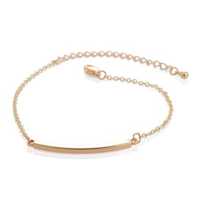 New Korean Fashion Jewelry Bracelet Femme Curved Bar Bracelets for Women Simple Bend Bar Bracelets