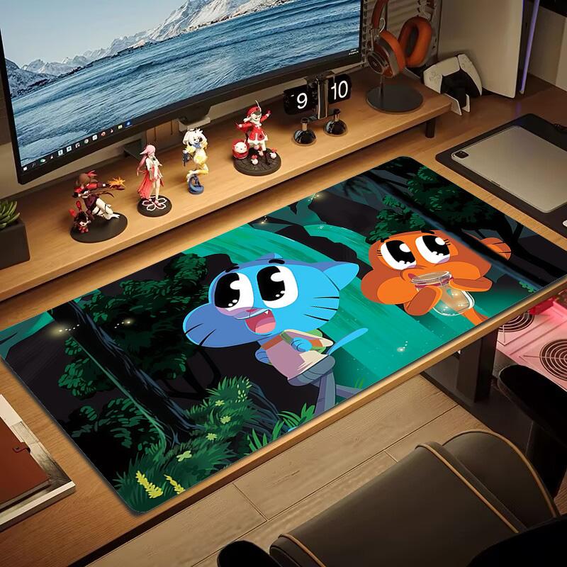 The Amazing World of Gumball2 Print Cushion Non-slip Laptop Tablet Big Mousepad XXL Mat Mini PC Playmat With Lock edge