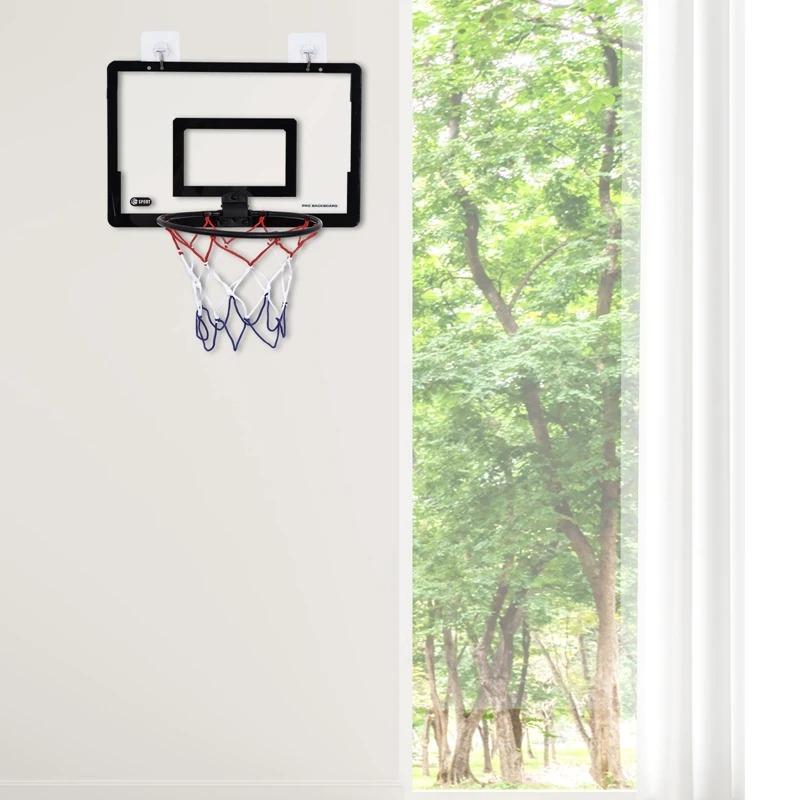 32cm/12.6in Dunkable Basketball Stand Iron Frame Home Indoor Basketball Stand Wall Mounted Basketball Stand Non Perforated