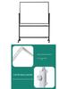 Dual-Sided Magnetic Whiteboard & Blackboard, Mobile Stand, Erasable, for Home, Office, or Classroom.