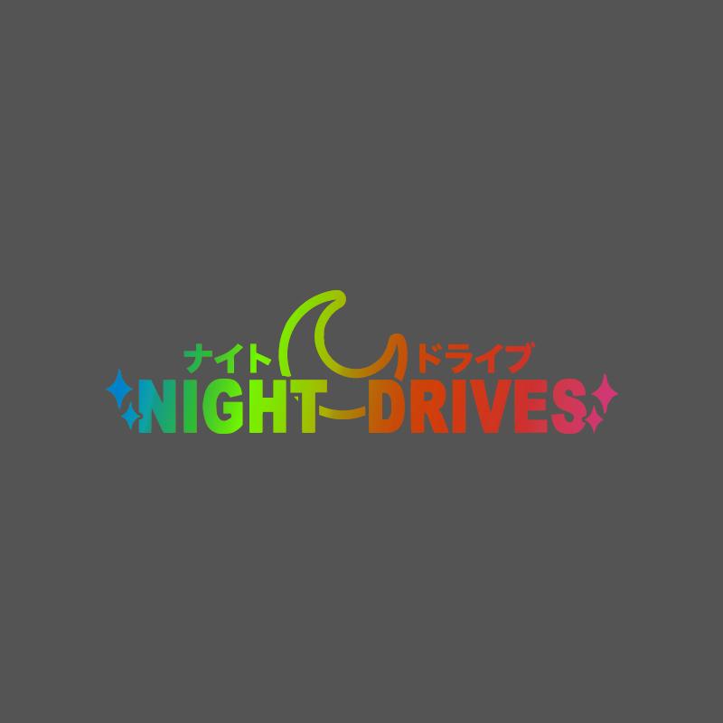 NIGHT DRIVES JDM windshield side window body modification personality pull flower waterproof car sticker motorcycle car sticker