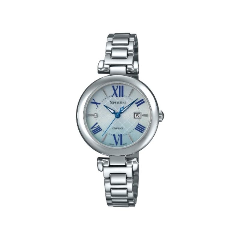 

Часы CASIO Solar SHEEN Solar Sapphire Модель SHS 4502D 2AJF Синий Серебристый