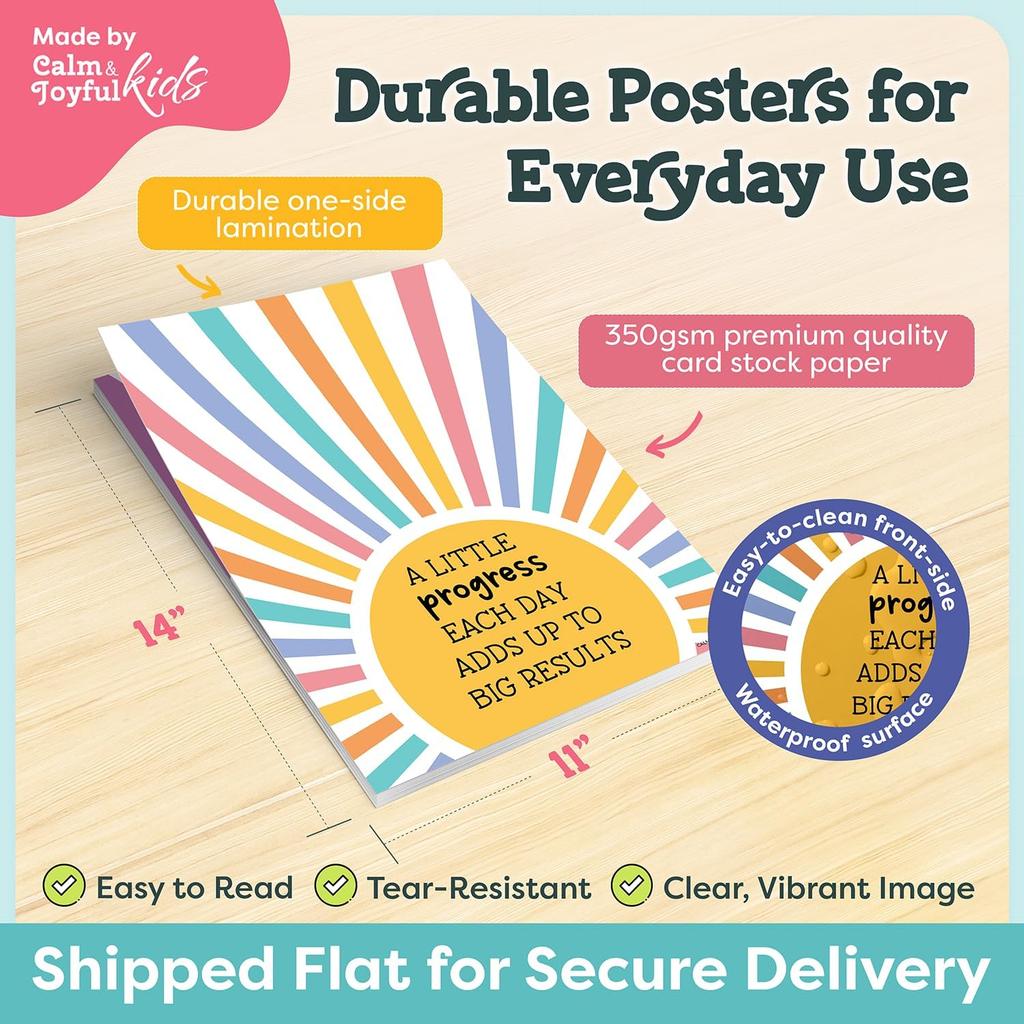 Calm Down Corner Posters – Feelings Chart for Kids, Preschool Classroom Toddler, Quiet Time Area, Coping Skills, Therapy Supplies, Social Emotional