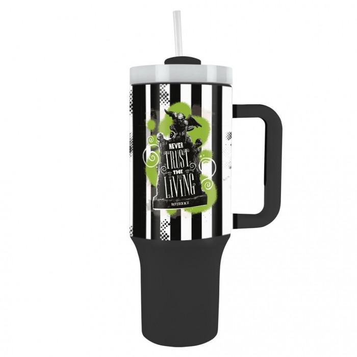 Beetlejuice Never Trust The Living 1L Travel Mug