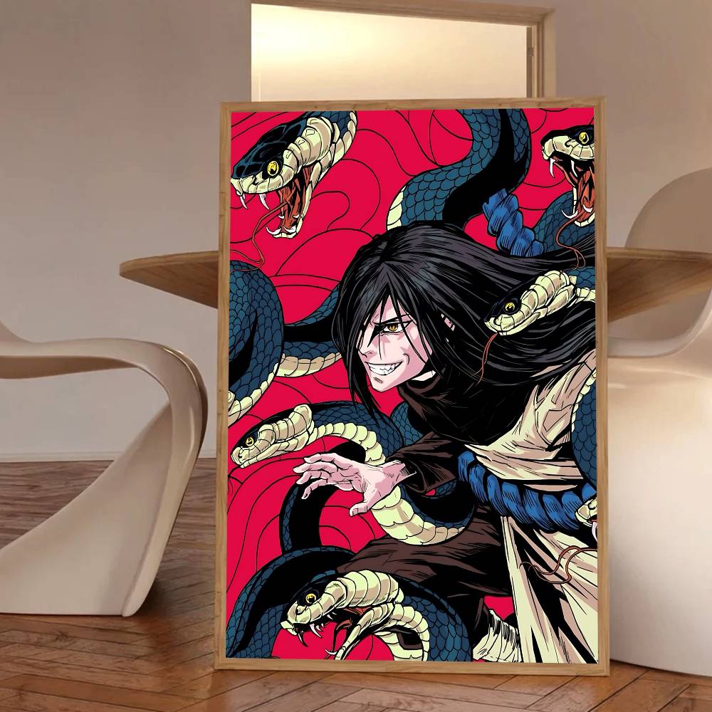 Anime Cool Character O-Orochimaru Posters HD Print Vintage Wall Art Decor for Home Study Room