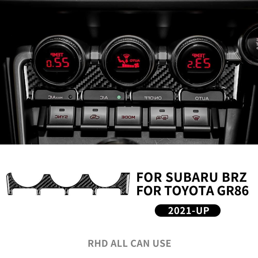 Sticker For Subaru BRZ Toyota GR86 2025 2025 2025 2025 Air Conditioning Adjustment Panel Real Carbon Fiber Interior Accessories