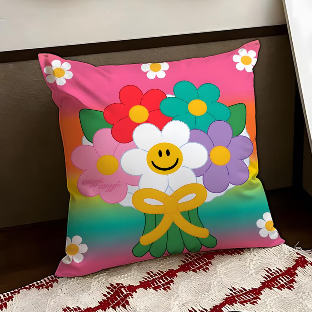 Brand WwiggleS WwiggleS Cushion Cover Reversible Soft Durable Pillow Cover Home  Car MultiScene Use for Daily Comfort