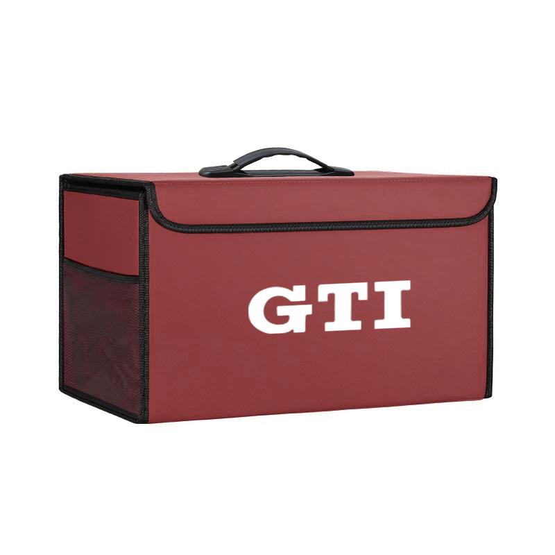 Lijk1 Car Trunk Leather Storage Box Auto Interior Organizer Accessories For VW GTI Polo Golf Passat Tiguan Arteon Touareg Taigo Caddy