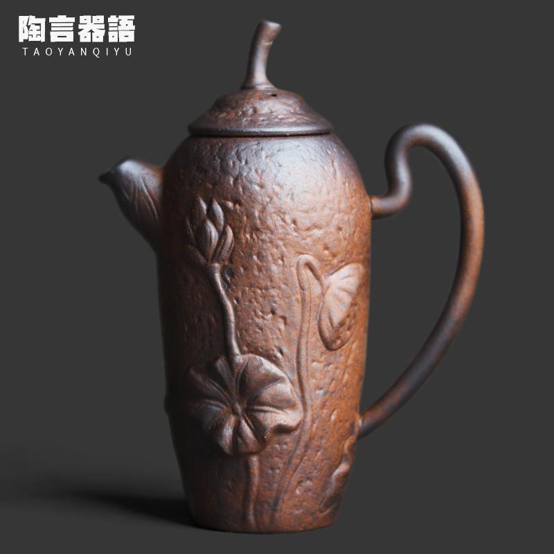 

100ml Relief Lotus Mini Teapot Handmade Tea Infuser Pot Household Tea Maker Kettle With Strainer Green Tea Teaware Supplies Gift