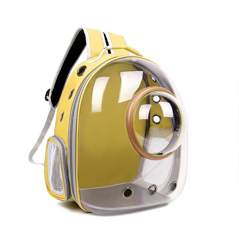 Breathable Transparent Cat Backpack: Spacious, Panoramic Capsule Design for Comfortable Outings - Dual Carry Options