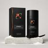 Bálsamo desodorizante antitranspirante masculino, precisamente formulado para a secura das axilas, contendo baunilha e pó da raiz de calathea