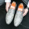 Fashion Spring Rivet Men Loafers Shoes Fashion Personality Solid Slip On Leather Shoe Man Party Footwear Wedding Flats Big Size 38-47
