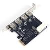 USB3.0 Riser PCIE Expansion Card 4 Ports PCI Express High-speed Computer Adapter