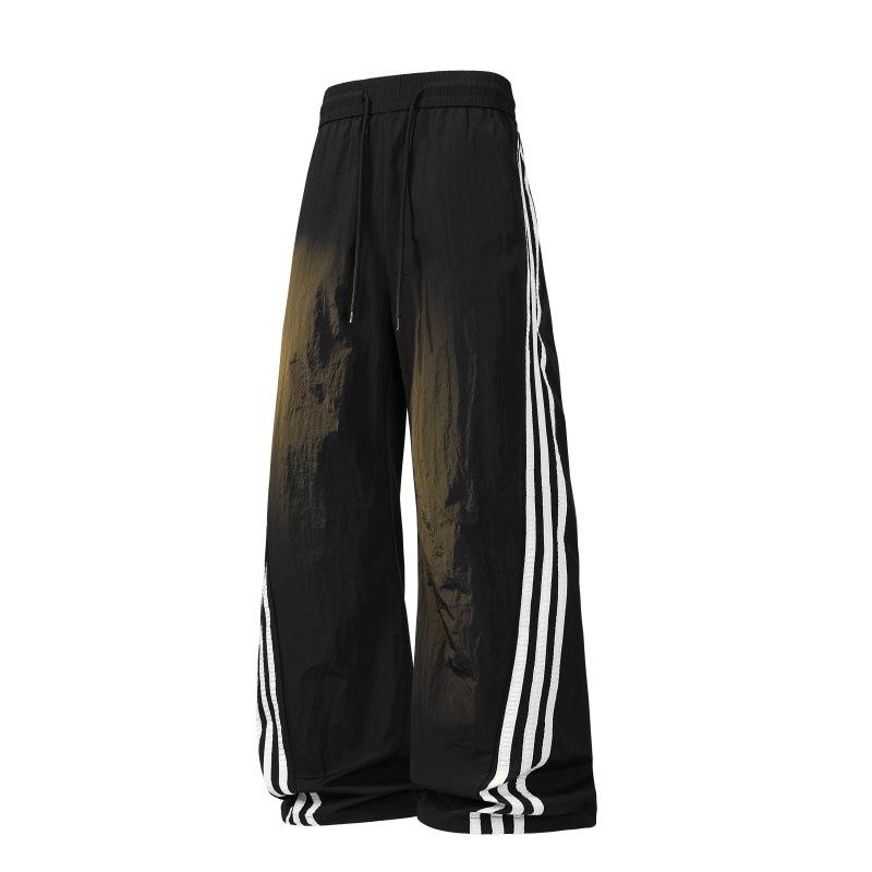 Dünne Hosen Amerikanische Seitenstreifen Schnelltrocknend Herren- und Damen-Weitbein-Freizeithosen