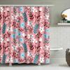 Pink White Floral Shower Curtain Set Bath Decor With Blue Accents Fabric Shower Curtains For Home Decor In Bathroom (Set Of 1)
