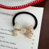 Korean New Cute 4.5cm Stereoscopic Bow Hair Tie Hair Clip For Sweet Girls Rhinestones Acetate Hair Rope Duckbill Clip