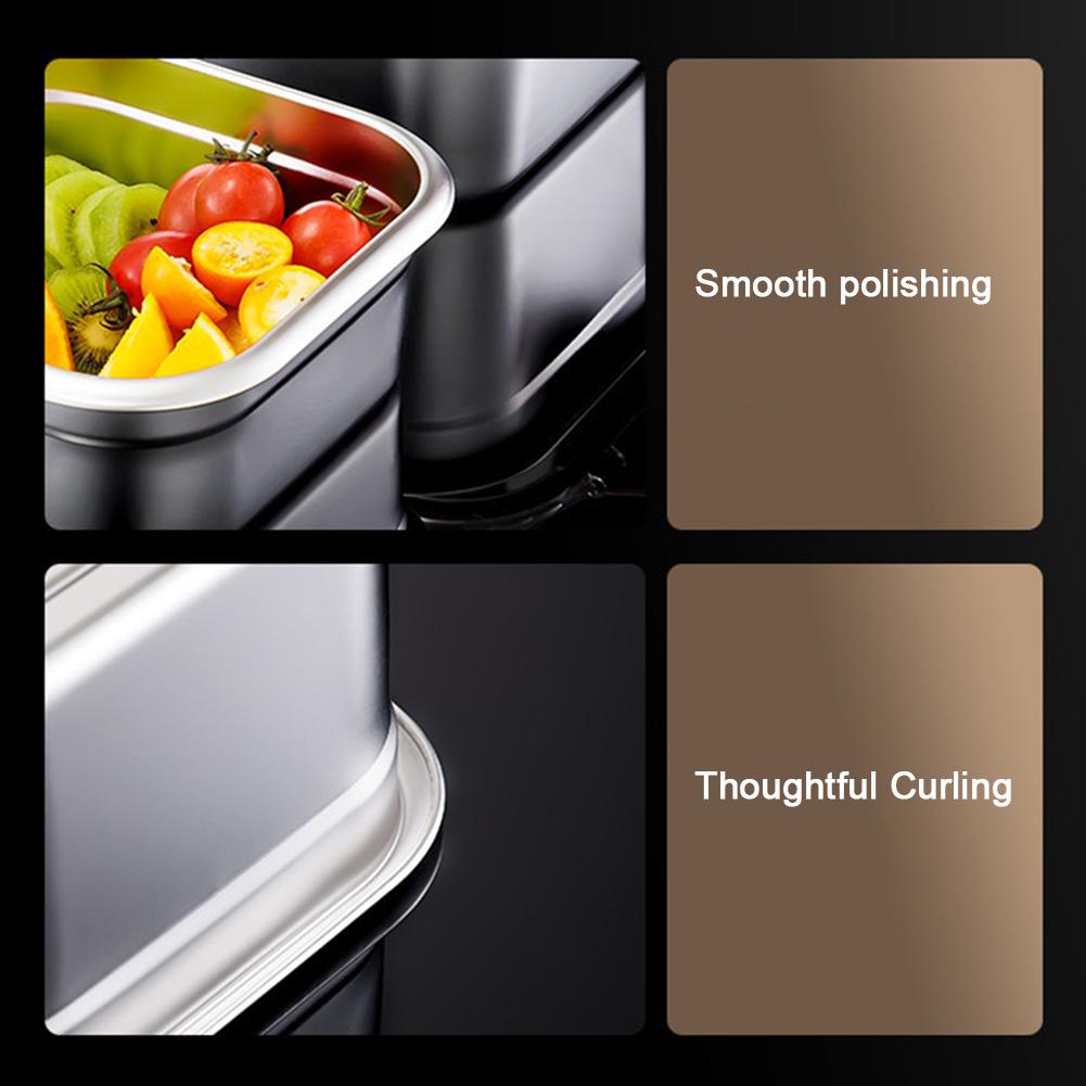 Portable Crisper Box With Transparent Lids Multifunctional Fridges Storage Case For School Lunchtime