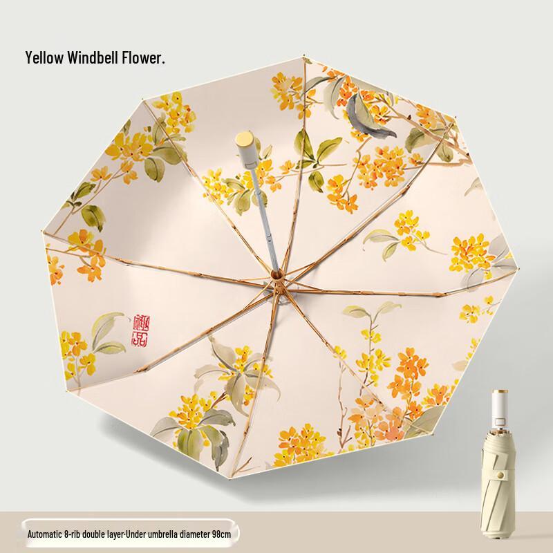 ZuoYou Automatic Folding Double-Layer Rain & Sun Umbrella