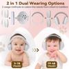 Comfortable 2-in-1 Baby Ear Muffs Convertible Design Toddler Noise Reduction Earmuffs  Infant