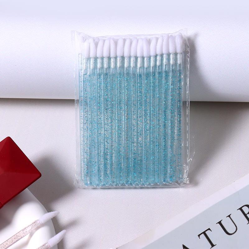 50-Pack Disposable Crystal Lip Brushes - Portable Lipstick, Gloss & Glaze Applicators