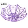 Spider Web Party Decoration Halloween Basket, Plastic Cobweb Design Fruit Serving Bowl, Treat for or Trick Candy Holder Dinner Table, Supplies Festive
