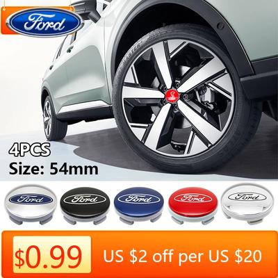 Samolepka na auto 2026 Ford Nová 2025 Horká 4KS 54mm Originální styl Krytky středů kol Pro Ford Focus MK2 Fiesta Mondeo ABS Kryt náboje