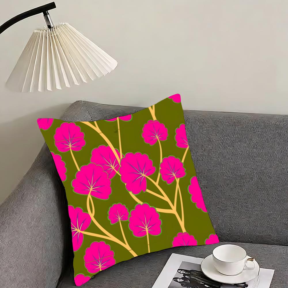 Flower INS Cushion Cover Pillowcase Ultra Soft Skin Friendly Fabric Cloud Like Comfort  Concealed Zipper