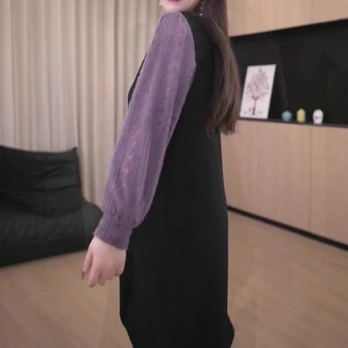 Spring Lace Plus Size Slimming Dress for Middle-Aged Women - Influencer Style