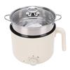 Electric Hot Pot with Steaming Basket Portable Multifunctional Cooking Pot for Ramen Noodles Pasta Egg Soup Oatmeal 304