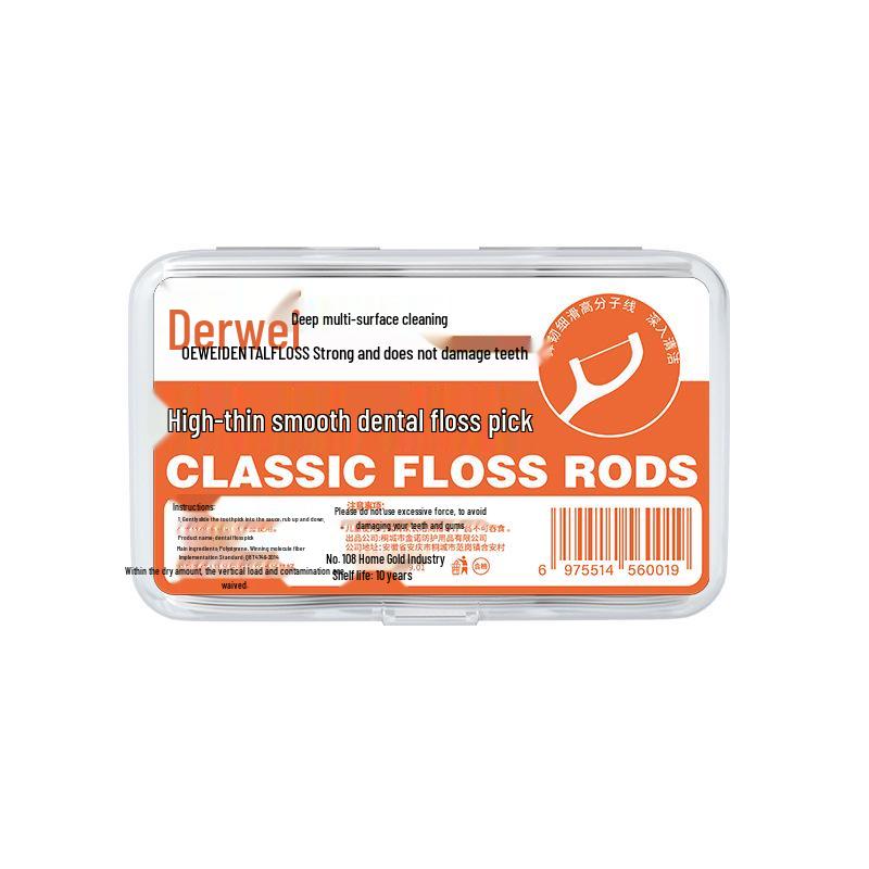 Disposable Dental Floss Stick: Individually Packed, High Elasticity, Portable, Toothpick Floss Line for Home Use