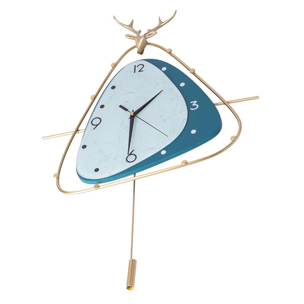 Nordic Light Luxury Clock Fashion Deer Head Wall Clock Living Room Household Decoration