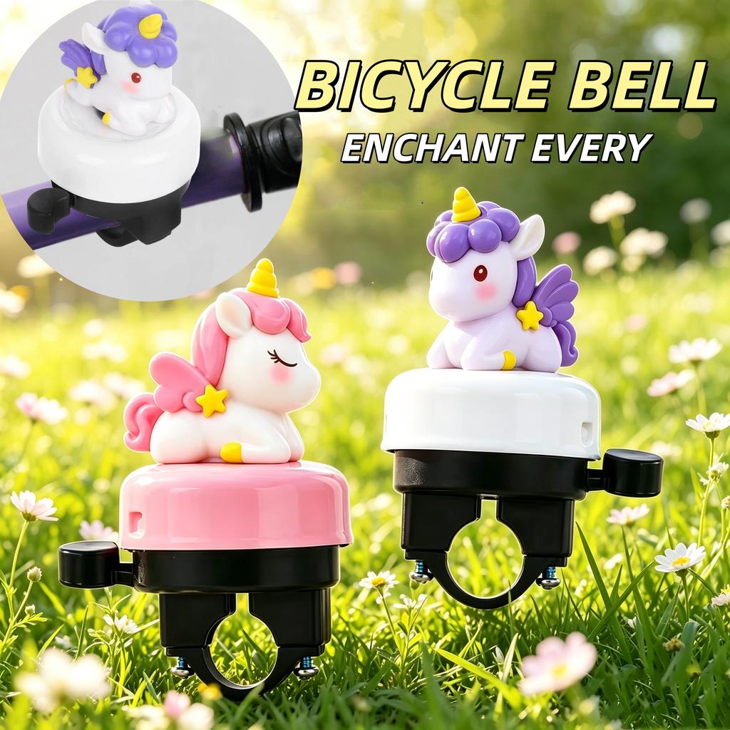 Cute Cartoon Unicorn Bicycle Bell Universal Loud Safety Horn Balance Bike Skateboard Scooter Parts Sport Science Gift for Adults