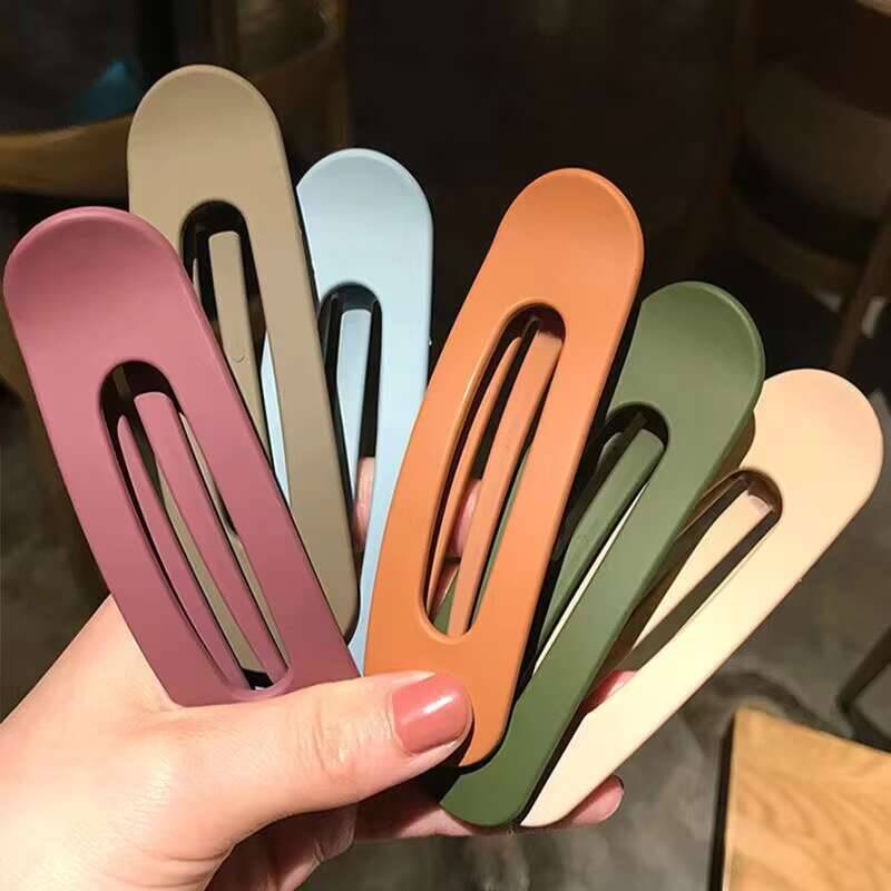 Korean Frosted Flat Hair Clips For Women Large MaHtte Hairpins Hairgrips Big Clip Bangs Barrettes Girls Hair Accessories