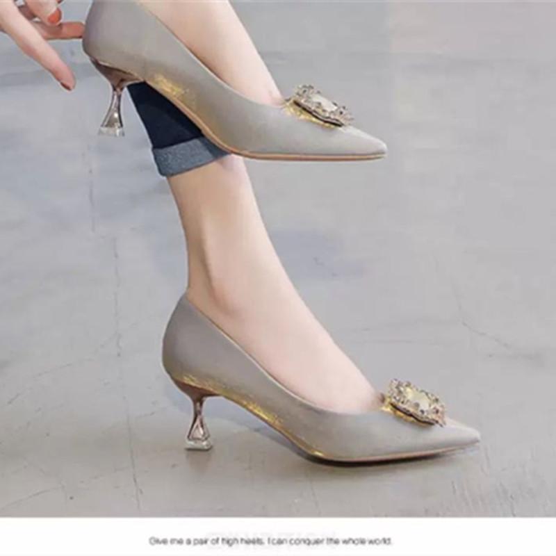 zapatos de mujer women cute light weight spring & summer black stiletto heel shoes for sexy party lady office black pumps ga238